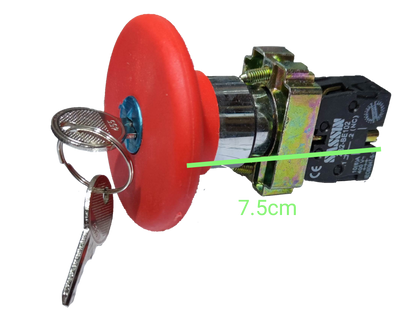 Sassin emergency push button key to unlock switch with 7.5cm length and attached keys