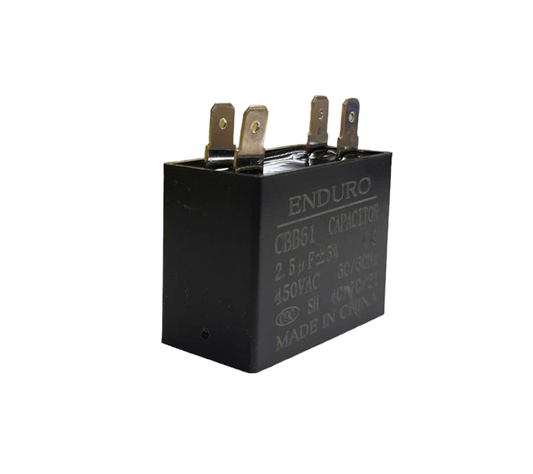Enduro Fan Capacitor 450V square with three terminals for electrical circuits