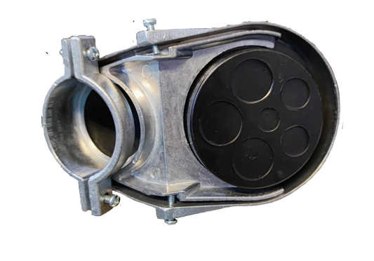 Entrance Cap 58mm EMT Clamp Type electrical conduit part with metal clamp and rubber sealing cap