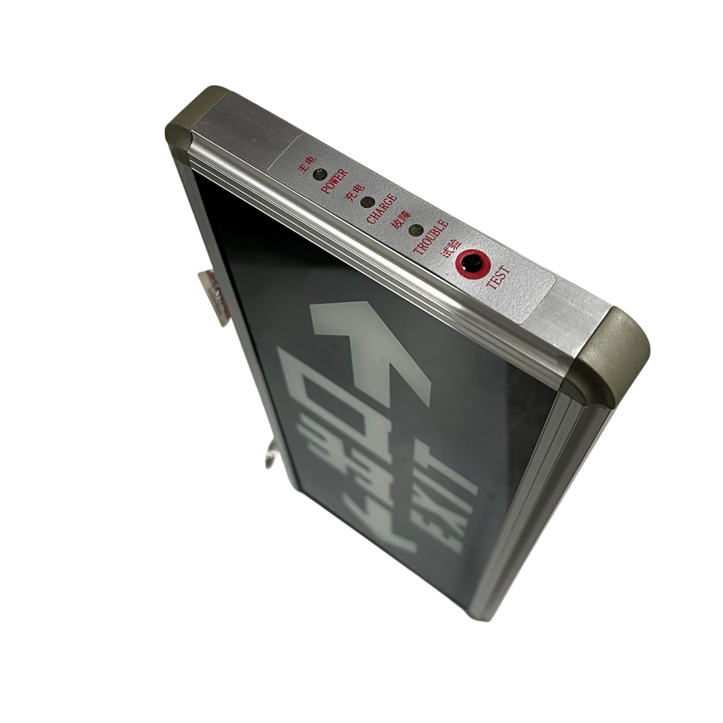 Exit Sign With Arrow Left and Right Green work and safety light with metal frame and test button