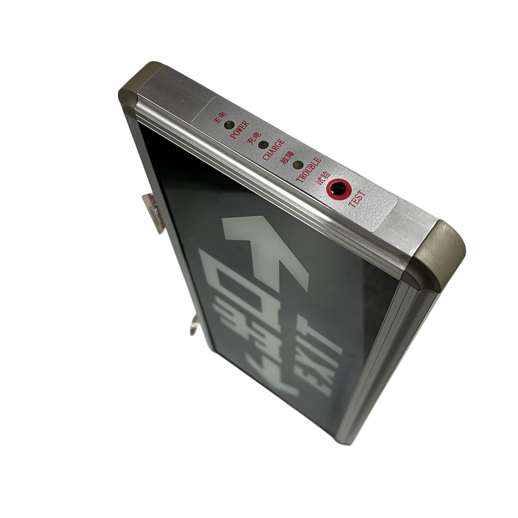 Exit Sign With Arrow Left and Right Green work and safety light with metal frame and test button