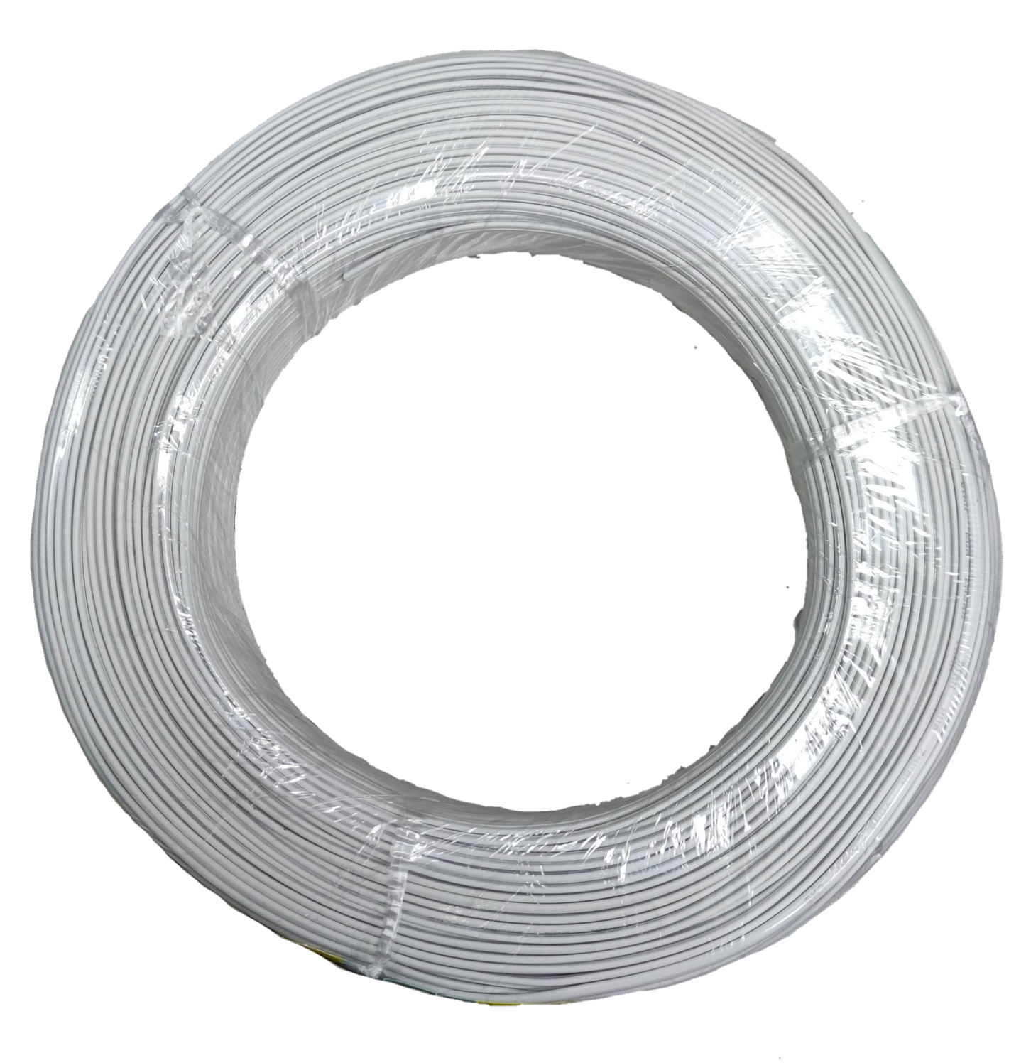 Coiled Extension Wire 2 Wire White Color AWG 26 with protective plastic wrapping
