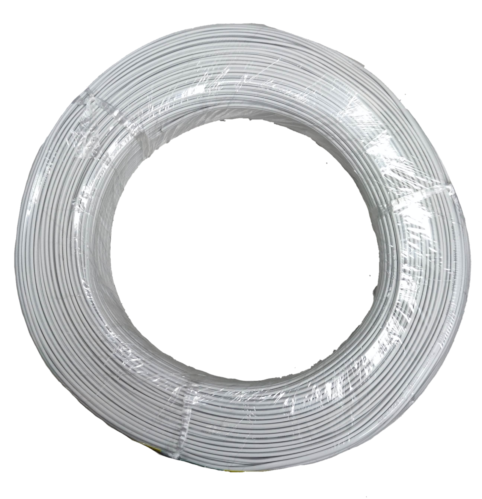Coiled Extension Wire 2 Wire White Color AWG 26 with protective plastic wrapping