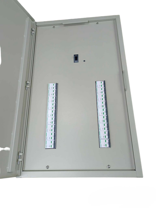 Panel Board for EZC250H 160A 25KAIC 3 Pole Main and 18 Branches 6KAIC 2 Pole Miniature ( Schneider), 3 Pole Main 2 Pole 18 Branches