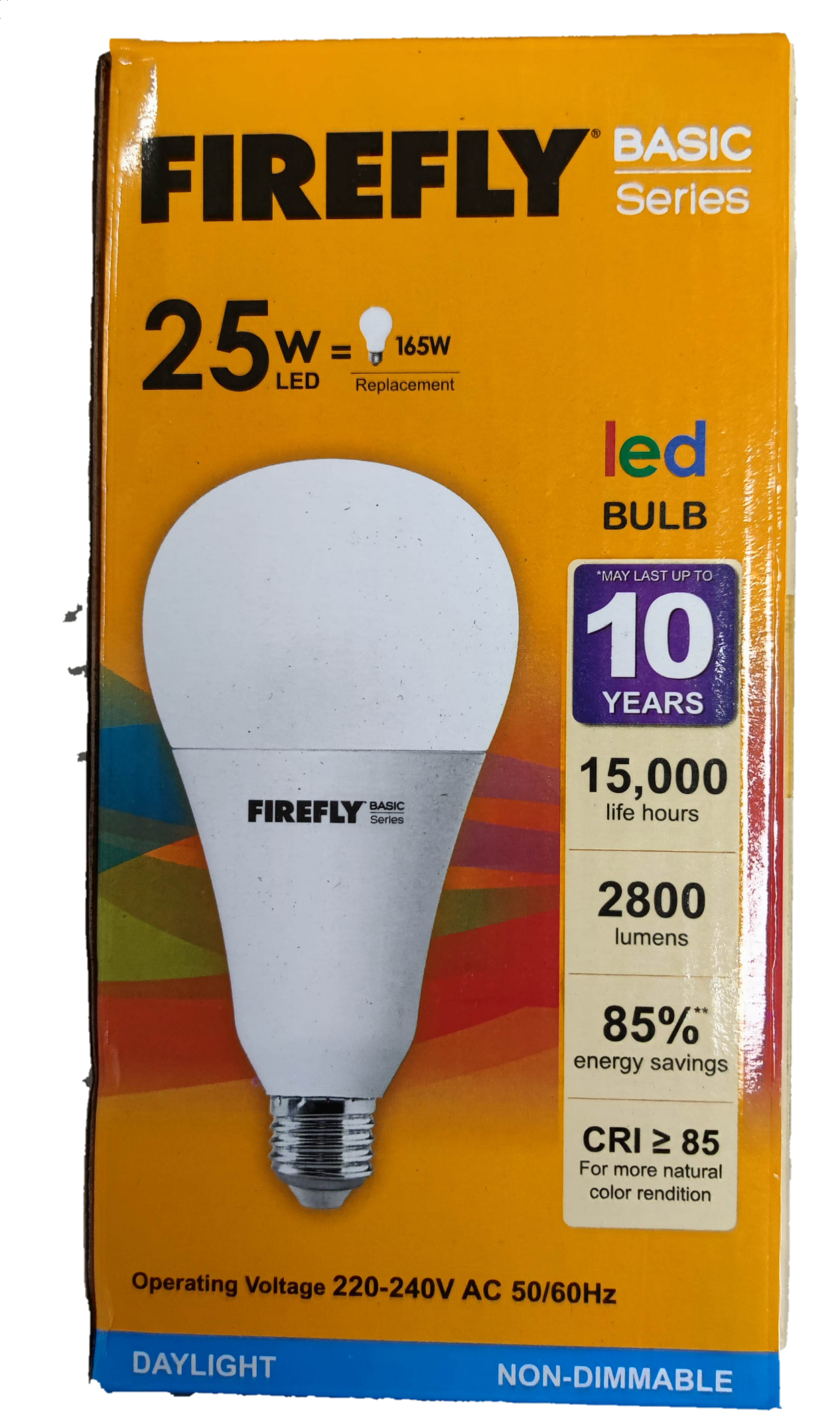 Firefly 25W LED E27 Bulb 220V Daylight  EBI125DL,