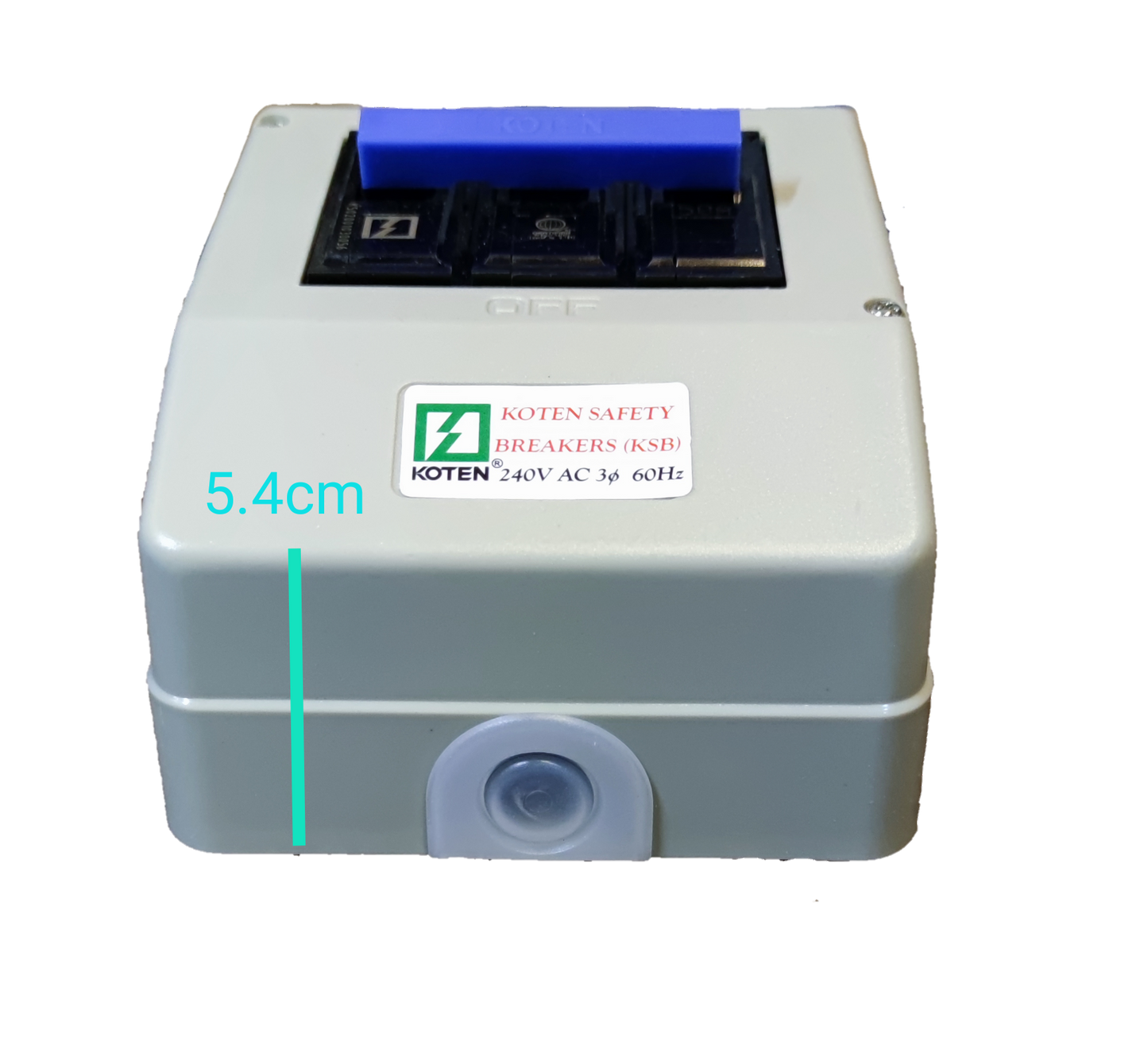 Koten 70A Circuit Breaker with Enclosure 3 Pole 3 Phase KSB ECB, MCB PVC enclosure, Circuit Breakers