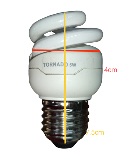 Philips 5W CFL E27 220V Spiral Tornado Daylight