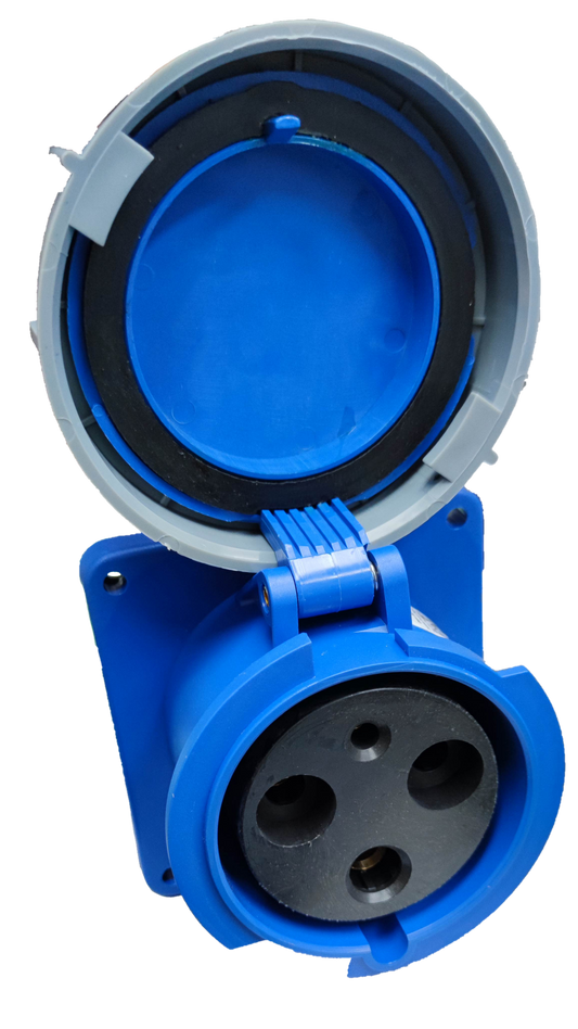 Grippes 125A 2P+E ( 3 Pins) 220V # 3432 Industrial Outlet Chassis Type IEC6309-2