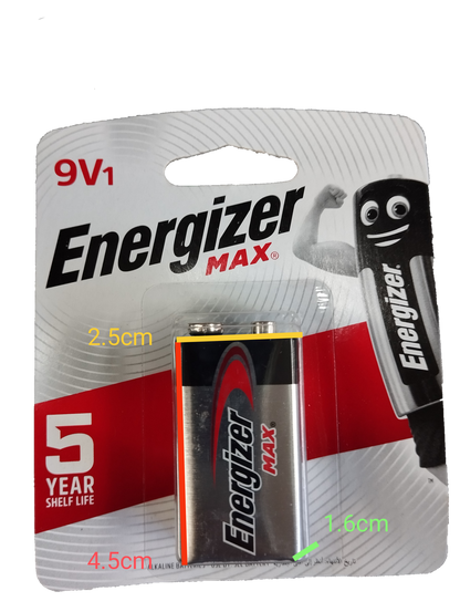 Energizer 9V Battery Alkaline 9V 6LF22