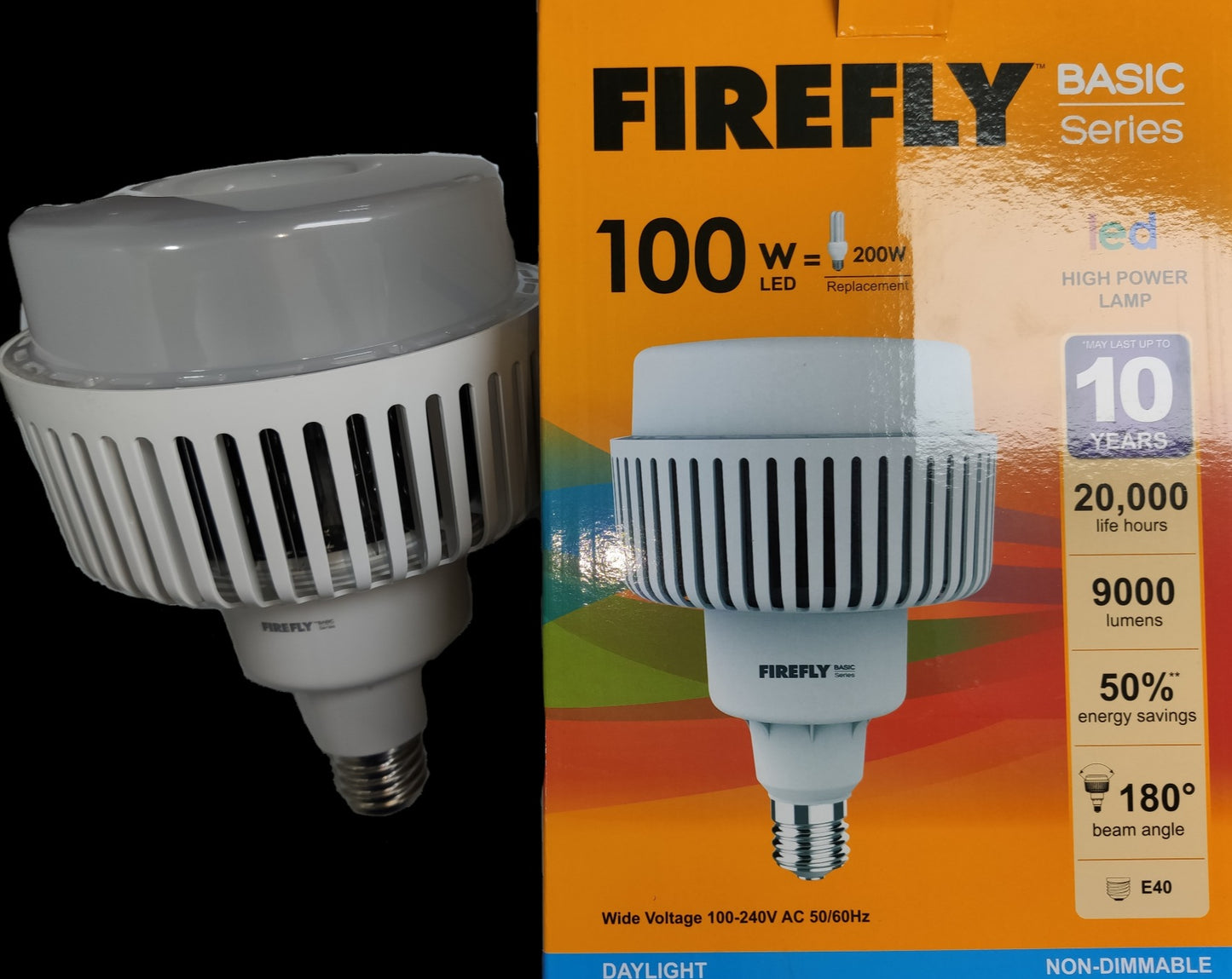 Firefly 100W LED High Power Lamp E40 220V AC 50/60HZ, 100W LED Bulb