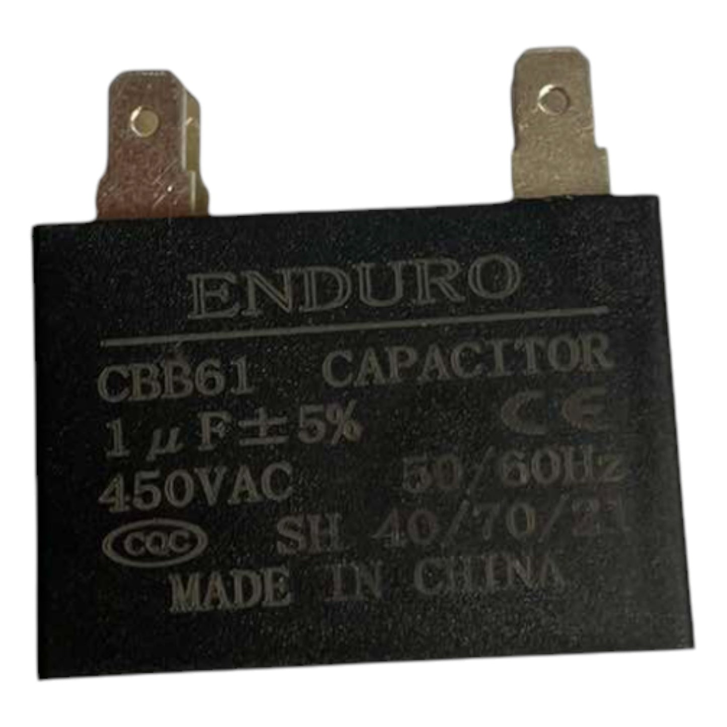 Enduro 1uF 450V Square Type Motor Capacitor for Electric Fan Motor