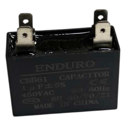 Enduro 1uF 450V Square Type Motor Capacitor for Electric Fan Motor