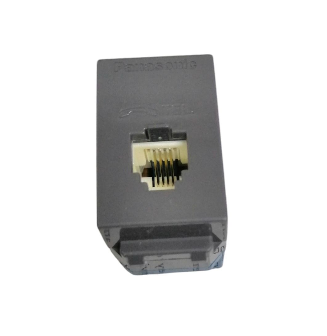 Panasonic Full Color Wide Series Telephone Modular Outlet 6P 4C Gray WEG2164H