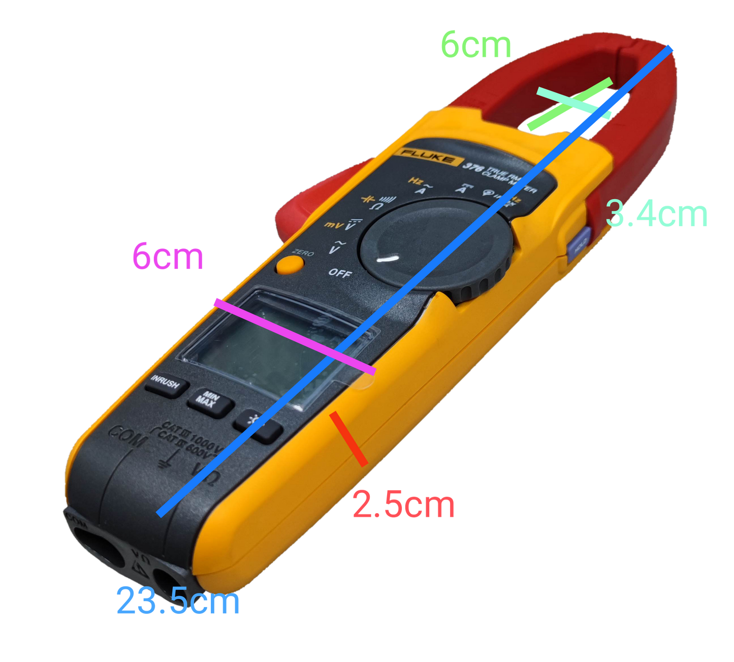 Clamp Meter with Loop 1000A with iFlexi Loop Fluke 376, Clamp Tester True-RMS AC/DC
