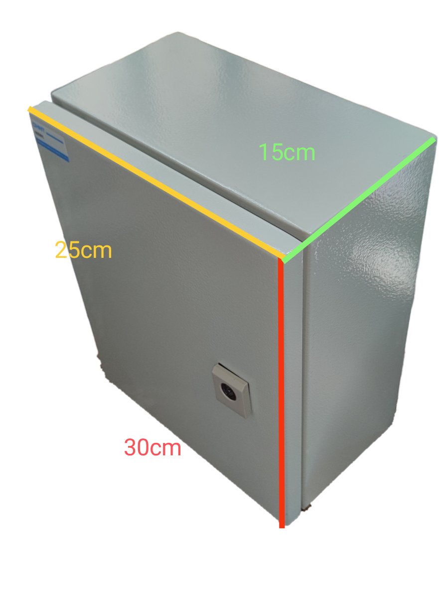 Grippes Control Box 300 x 250 x 150 mm Powder Coated Beige, Electrical Enclosure, Metal Enclosure, Steel Wall Box IP65