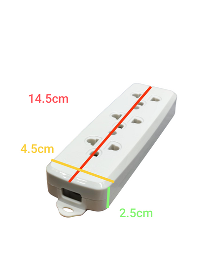 Royu 3 Gang Universal Outlet with 1 Gang Flat Pin Outlet 250V 10A REDOU503