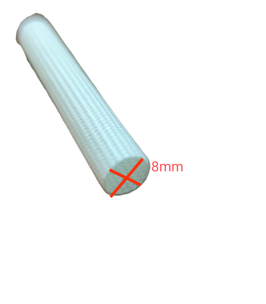 Electx Electrical Supply white Fiber Glass Sleeves cable management tubing with 8mm diameter