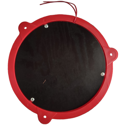 Grippes 10 inch fire alarm bell 220VAC in red with a durable plastic casing and wiring for easy installation