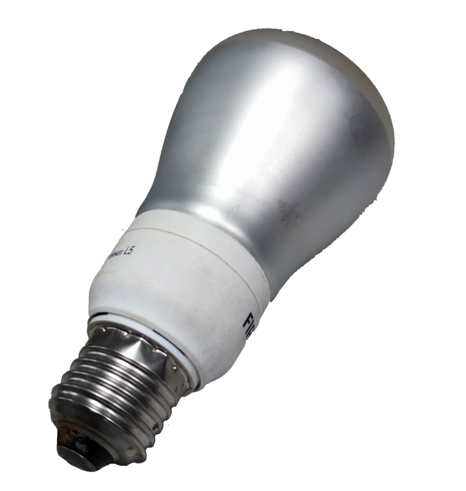 Firefly 11W Reflectorize CFL E27 Daylight compact fluorescent bulb with silver reflector and screw base
