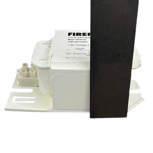 Firefly 150W high pressure sodium lamp ballast with precise measurements for reliable lighting