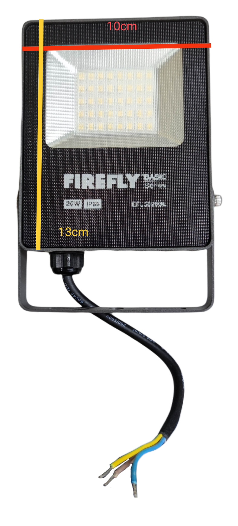 Firefly 220V LED outdoor flood light with a sleek design for bright and efficient outdoor lighting