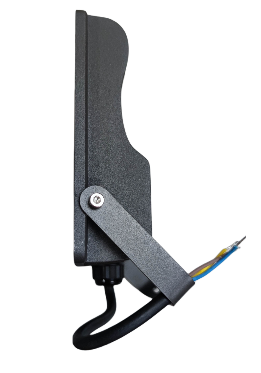 Firefly 220V LED outdoor flood light with a sleek design and adjustable mounting option