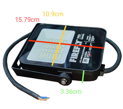 Firefly 30W LED floodlight with a durable design for optimal outdoor lighting in residential areas