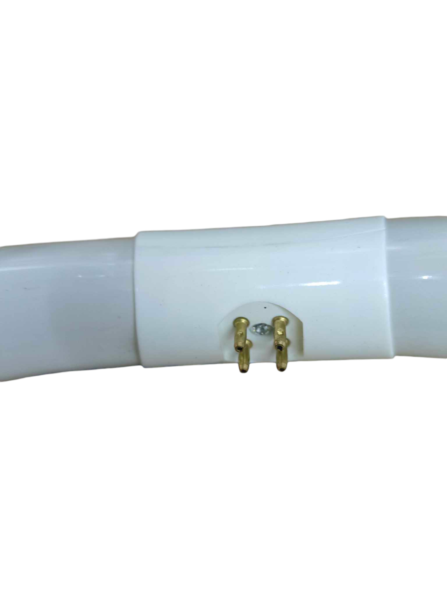 Close-up of Firefly 32W circular fluorescent tube showing end connection pins for easy installation
