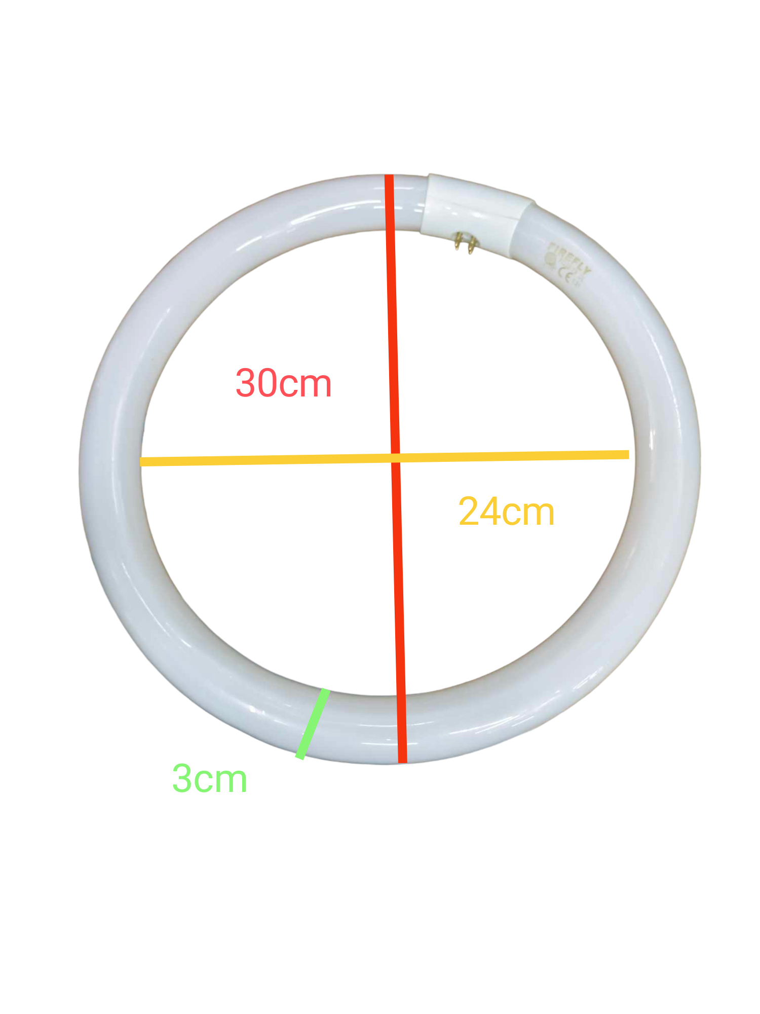 Firefly 32W circular fluorescent tube measuring 30cm in diameter for energy-efficient lighting solutions