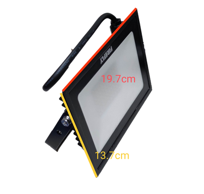 Firefly 50W LED floodlight daylight with slim black frame and adjustable mounting bracket