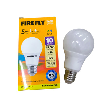 Firefly 5W LED bulb E27 220V in white with energy-saving features and 10-year lifespan
