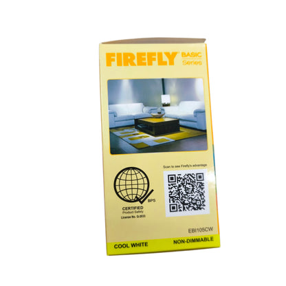 Firefly 5W LED bulb E27 220V in a box featuring cool white lighting for living spaces