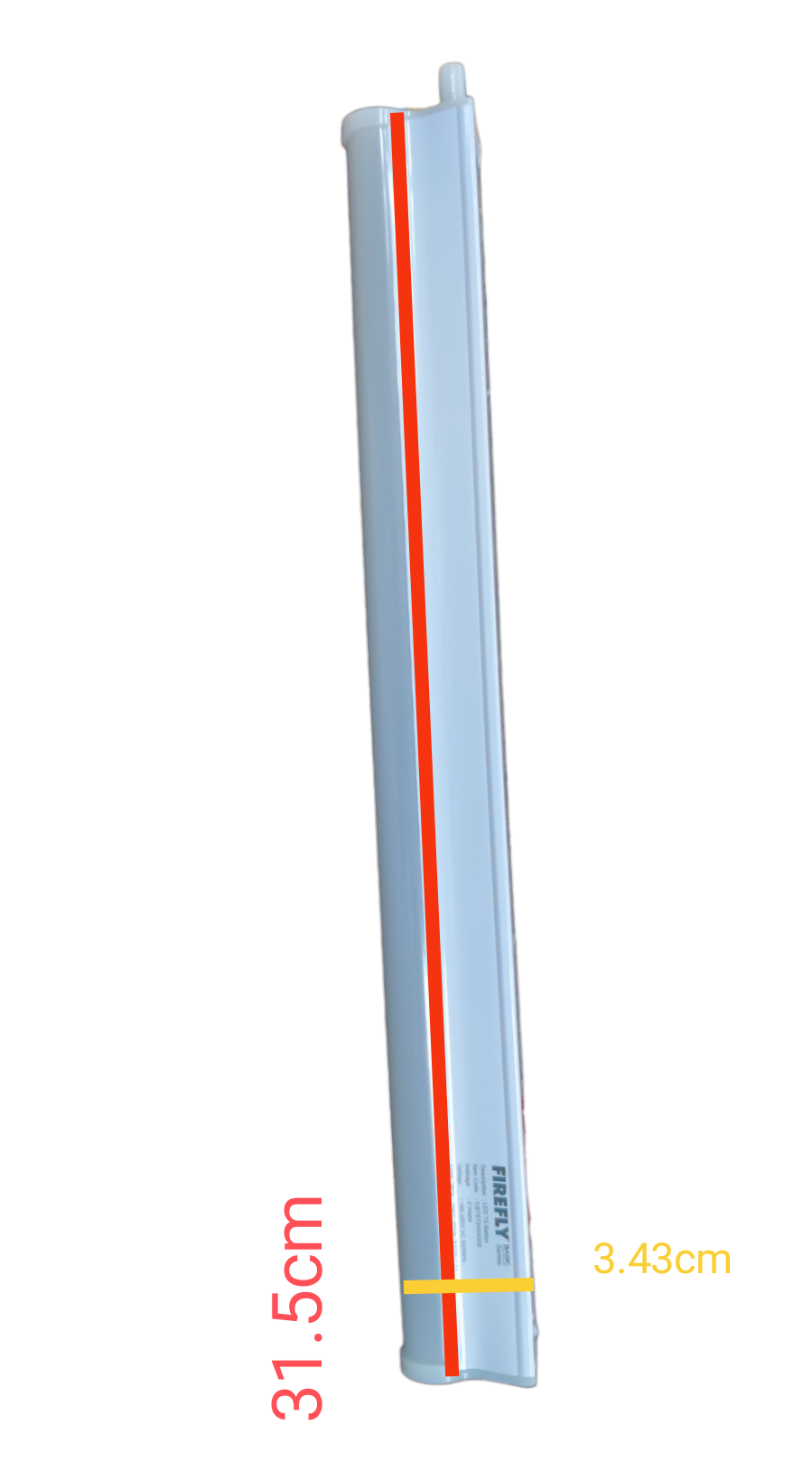 Firefly 5W LED T5 batten daylight with a sleek design, measuring 31.5cm in length for efficient lighting