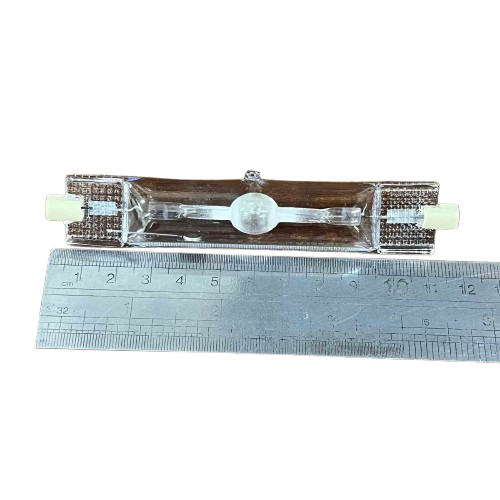 Firefly 70W metal halide lamp linear shown alongside a ruler for size comparison