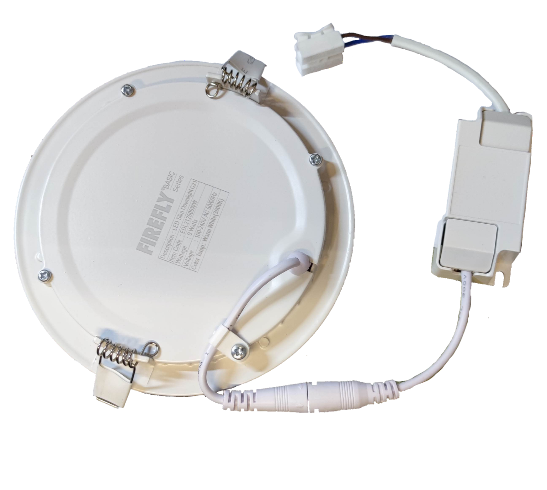 Firefly 9W LED round recessed downlight designed for sleek ceiling illumination