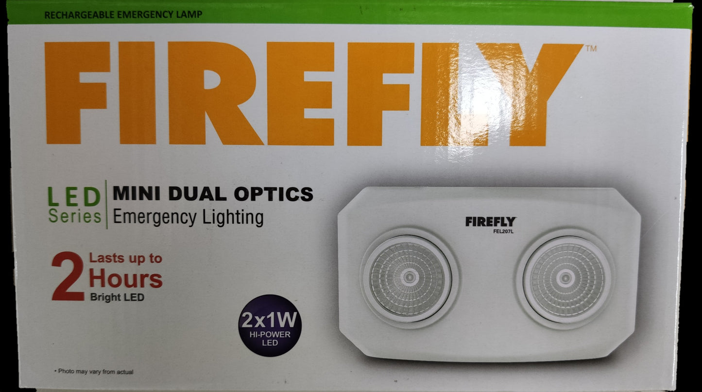 Firefly Emergency Light Mini Dual Optics with two bright LED lights for emergency lighting
