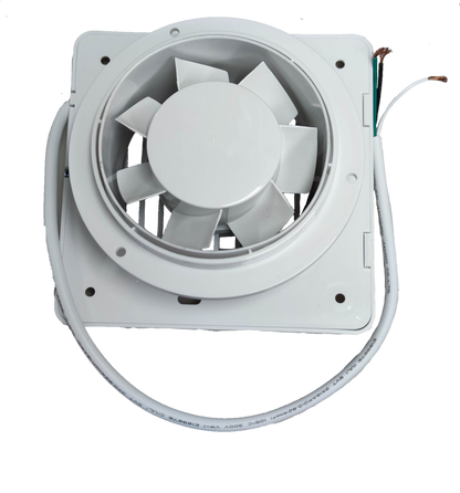 Firefly 4 inch exhaust fan 220V white inline ventilation fan with square mounting plate and exposed wiring