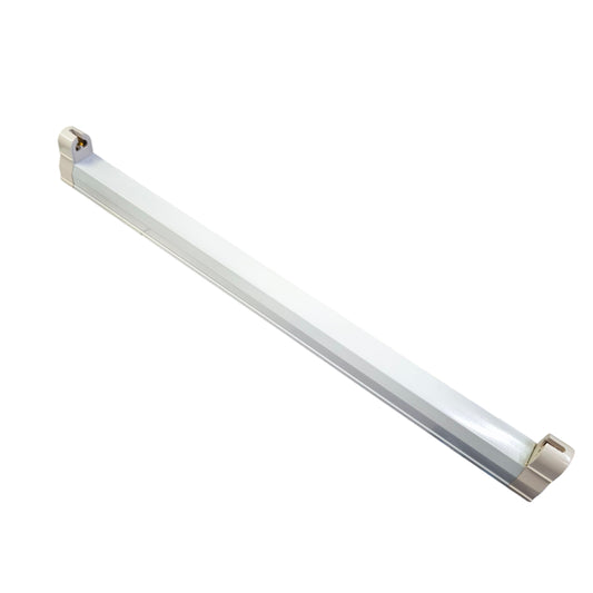 Firefly 8W T5 Fixture Only slim white linear undercabinet light with mounting end caps for installations