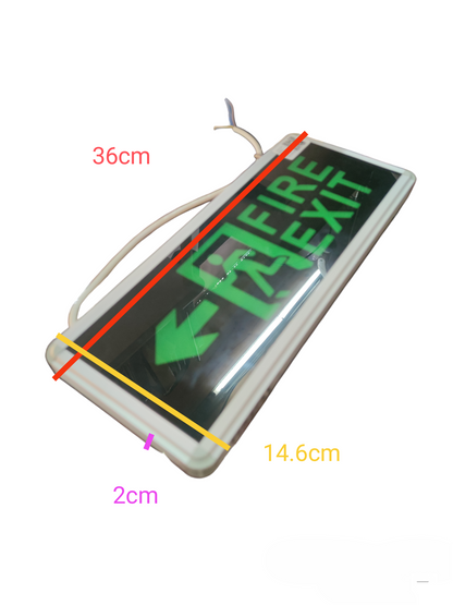 Firefly LED Exit Sign Double Face Running Man with green arrow and fire exit text for safety lighting