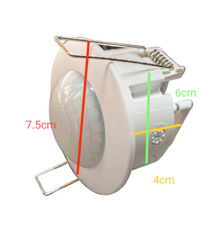 Firefly motion sensor light switch with white round design and metal clip for easy installation