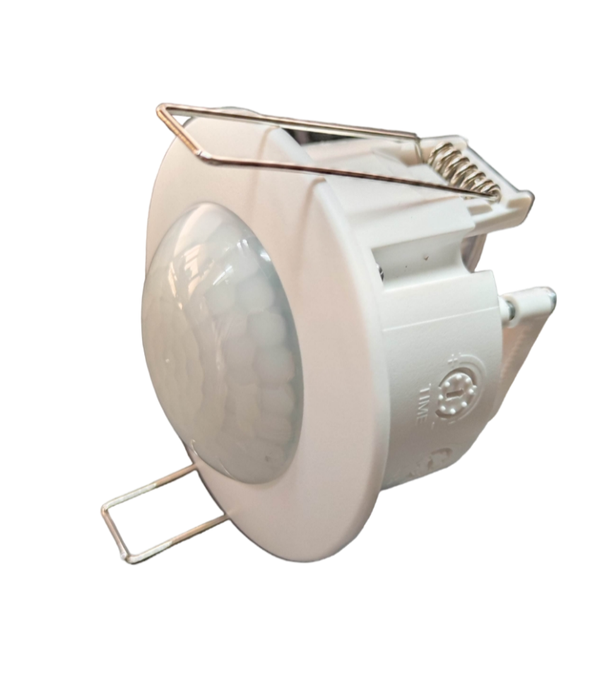 Firefly motion sensor light switch in white with adjustable settings for automated lighting control