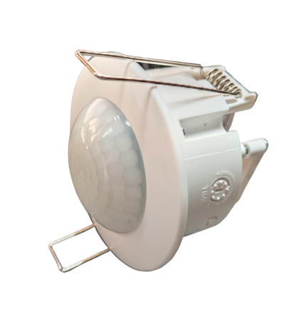 Firefly motion sensor light switch in white with adjustable settings for automated lighting control