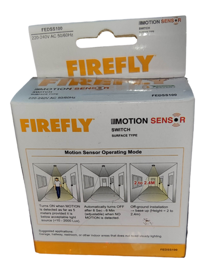 Firefly Motion Sensor Surface type 1A 220V 300W switch with motion detection operating mode instructions