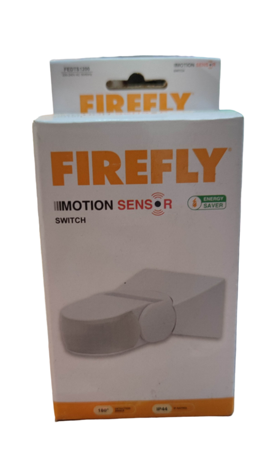 Firefly Motion Sensor Switch 1200W 220V energy saver with white motion sensor device on packaging