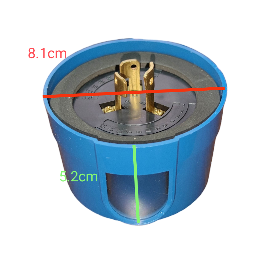 Firefly Photo Sensor Switch 10A 250V blue recessed outdoor photocell with brass terminals and 8.1 cm diameter