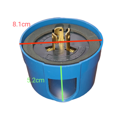 Firefly Photo Sensor Switch 10A 250V blue recessed outdoor photocell with brass terminals and 8.1 cm diameter