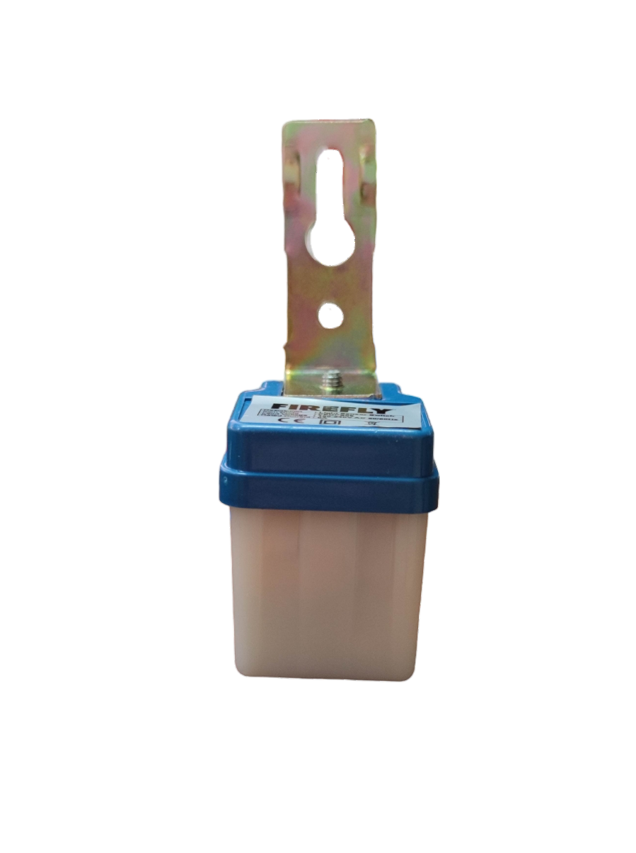 Firefly Photocell 6A 220V FEDPS06 with blue top and metal mounting bracket for power points and switches