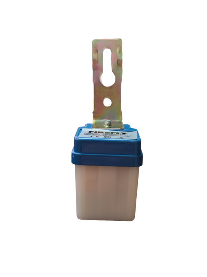 Firefly Photocell 6A 220V FEDPS06 with blue top and metal mounting bracket for power points and switches