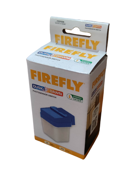 Firefly Photocell 6A 220V FEDPS06 photosensor switch in packaging for dusk to dawn energy saving