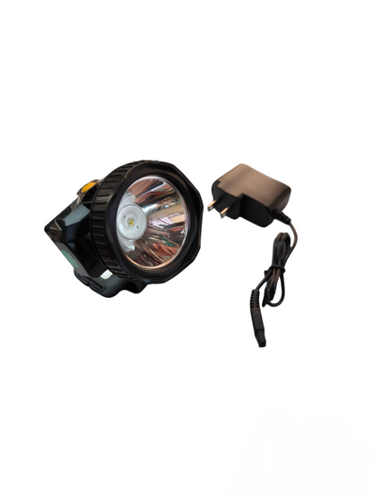 Firefly rechargeable head lamp with charger featuring a bright LED and durable design